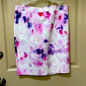 Lila Rose floral feminine watercolor skirt -SZ 8